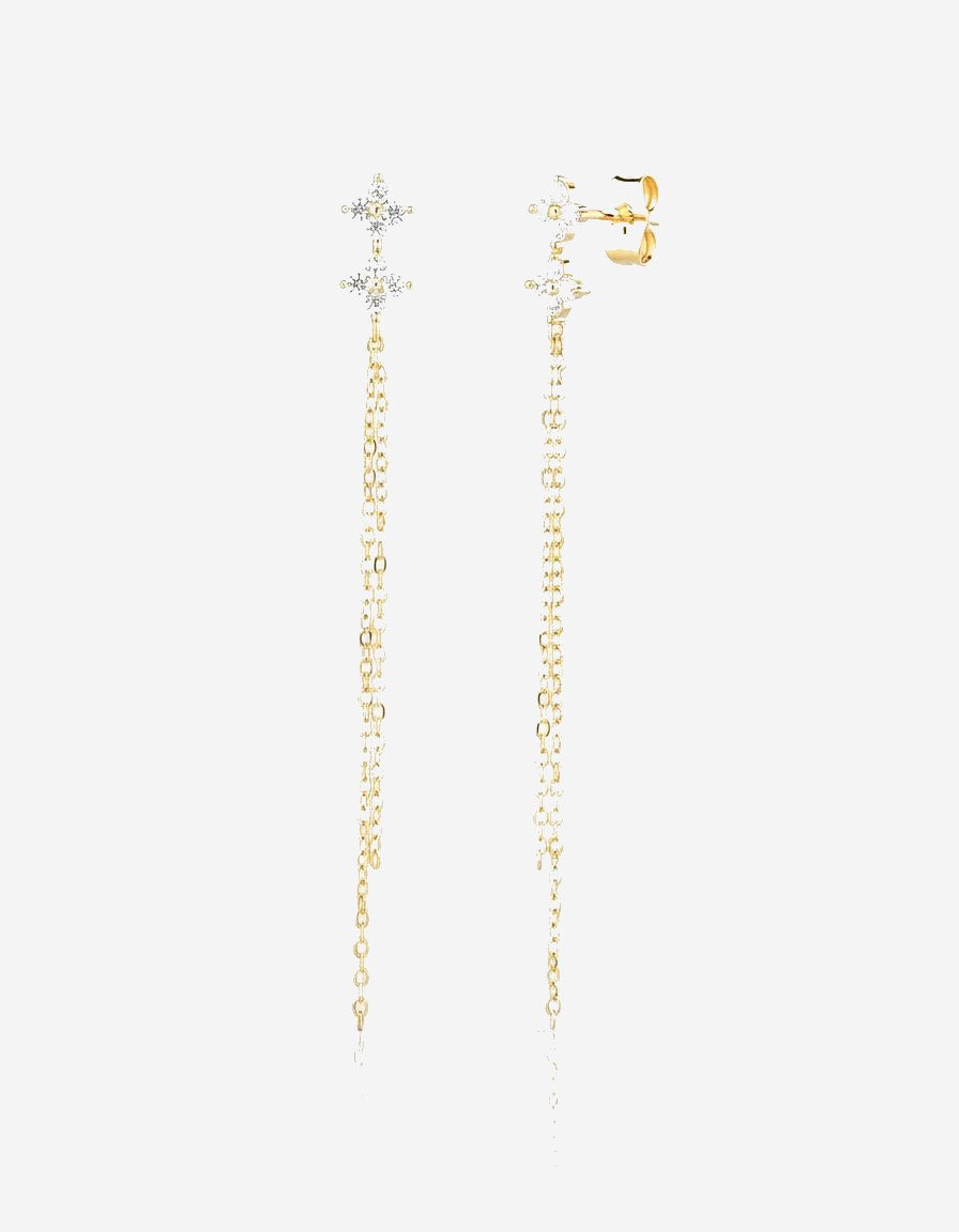 עגילי סטאר – כוכב נשפך | ציפוי זהב 14K - JUL Jewelry