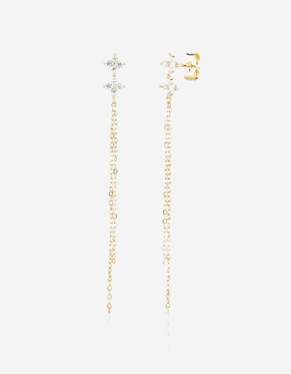 עגילי סטאר – כוכב נשפך | ציפוי זהב 14K - JUL Jewelry