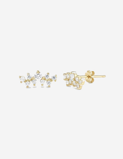 עגילי מטפס – שורת מרקיזה | ציפוי זהב 14K - JUL Jewelry