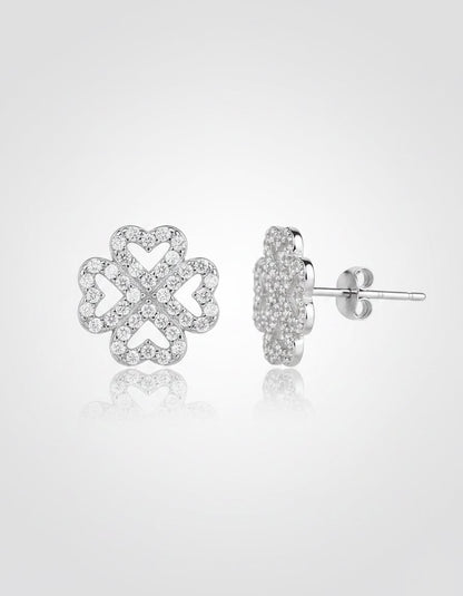 עגילי תלתן – צמוד מזל | כסף 925 - JUL Jewelry