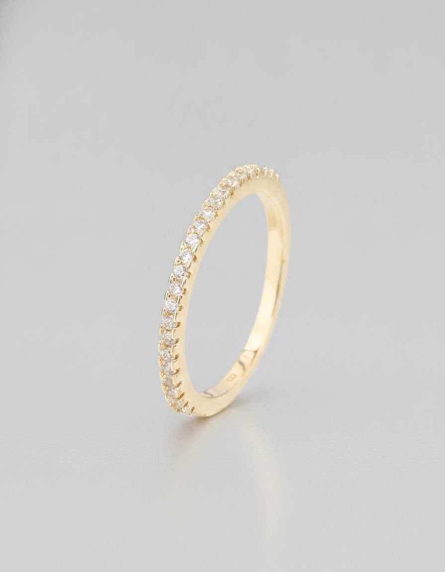 טבעת ליין – איטרניטי דקה | ציפוי זהב 14K - JUL Jewelry