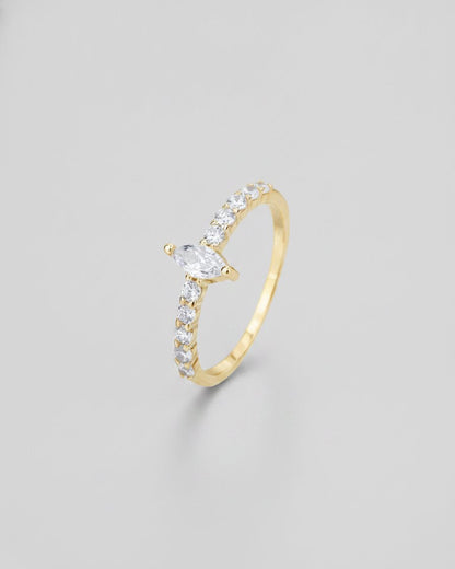 טבעת קסקייד – שורה מדורגת | ציפוי זהב 14K - JUL Jewelry