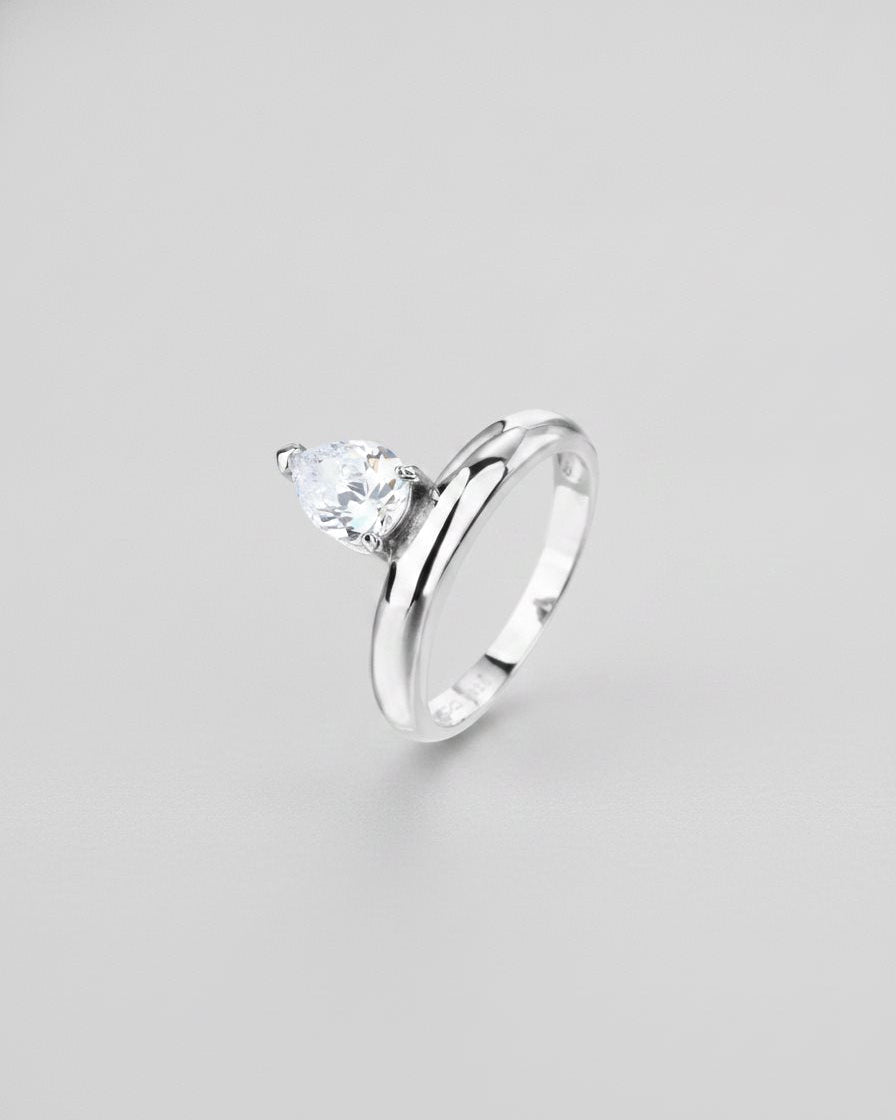 טבעת לב – אבן לב | כסף 925 - JUL Jewelry