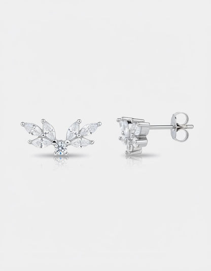 עגילי דפנה – צמוד עלי דפנה | כסף 925 - JUL Jewelry