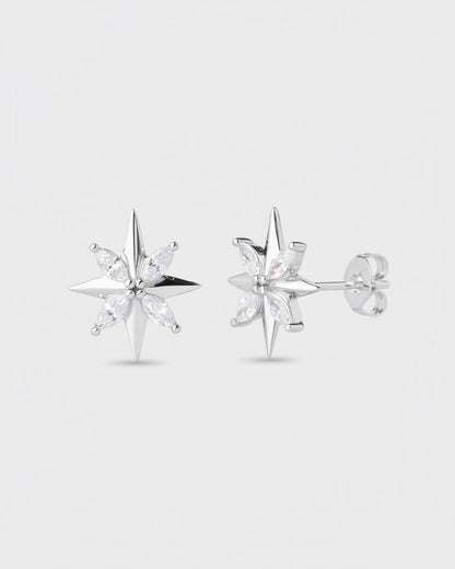 עגילי נובה – צמוד כוכב מתפרץ | כסף 925 - JUL Jewelry