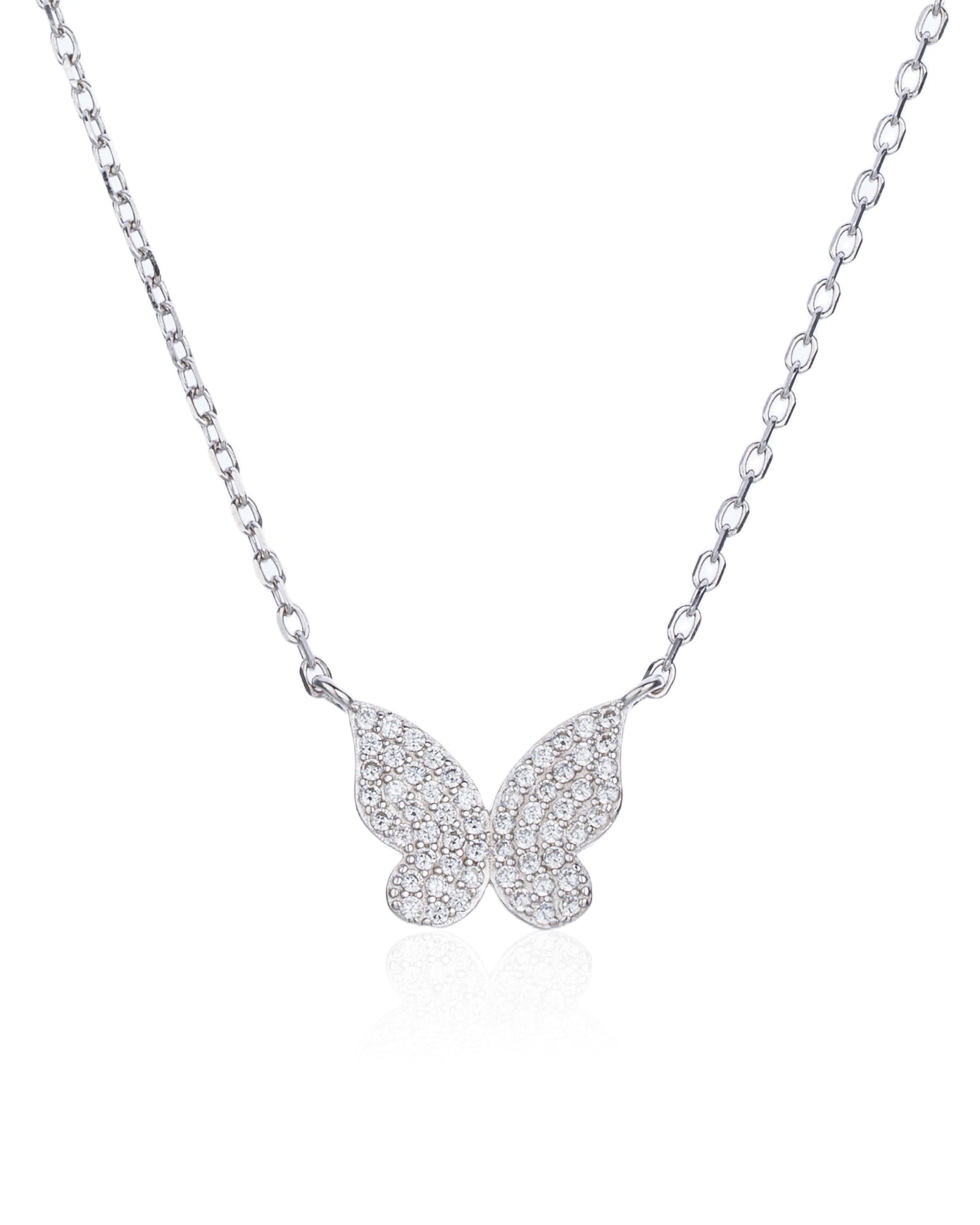שרשרת אמילי – פרפר זירקון | כסף 925 - JUL Jewelry
