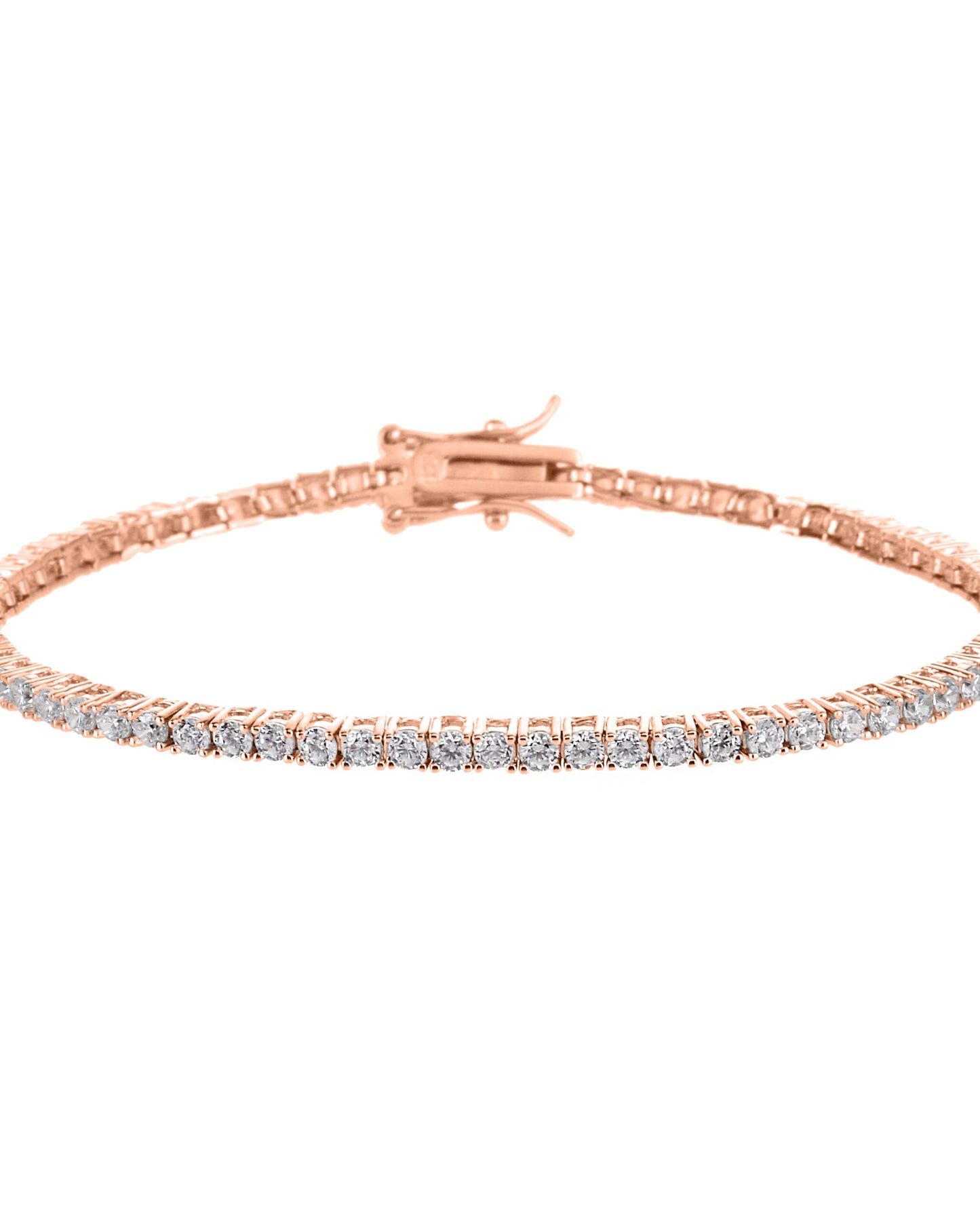 צמיד שירה – טניס זירקון עגול | ציפוי רוז גולד