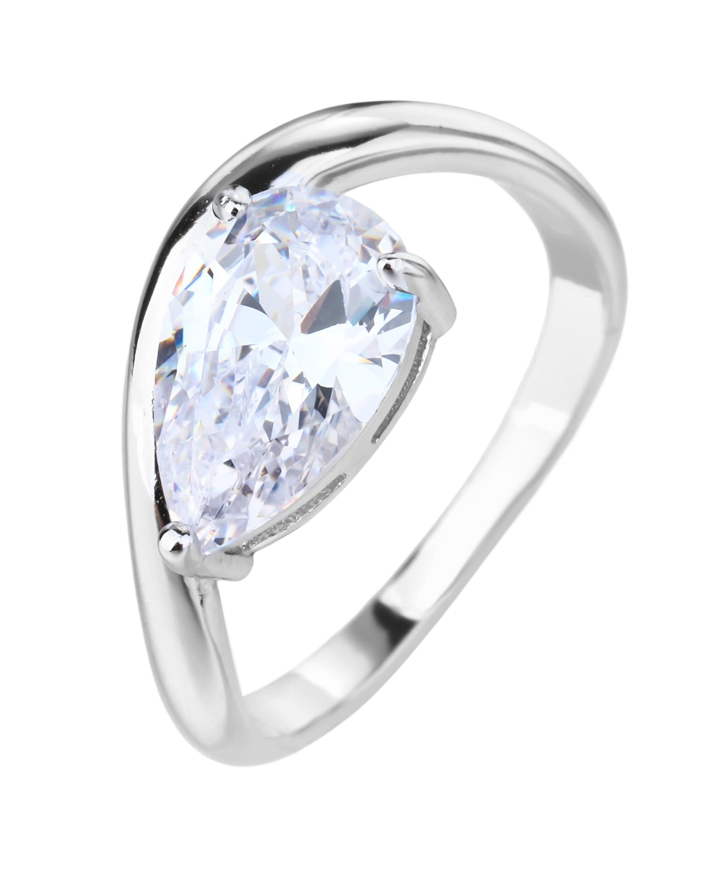 טבעת מלאני – כתר זירקון מפוזר | כסף 925