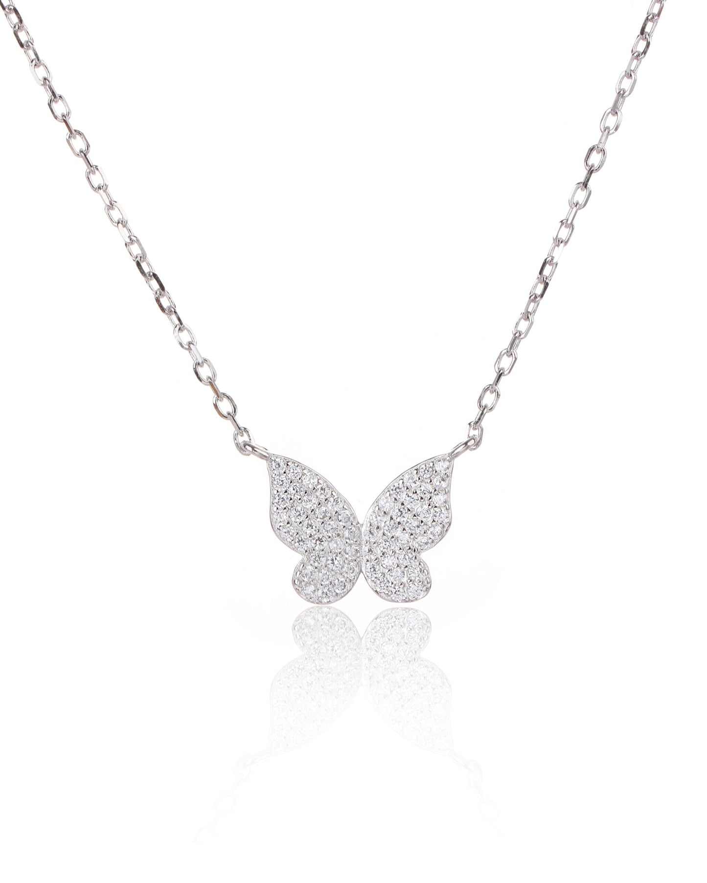 שרשרת אמילי – פרפר זירקון | כסף 925 - JUL Jewelry