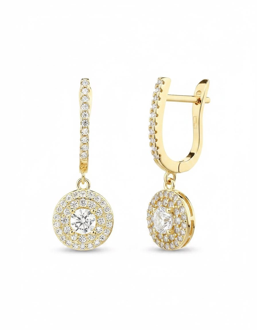 עגילים נתלים ציפוי זהב 14K - JUL Jewelry