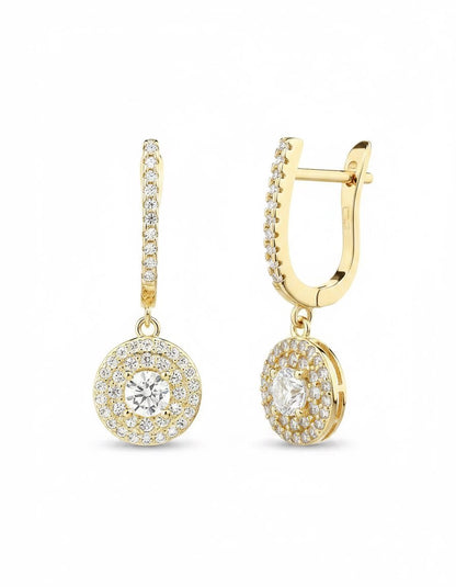 עגילים נתלים ציפוי זהב 14K - JUL Jewelry