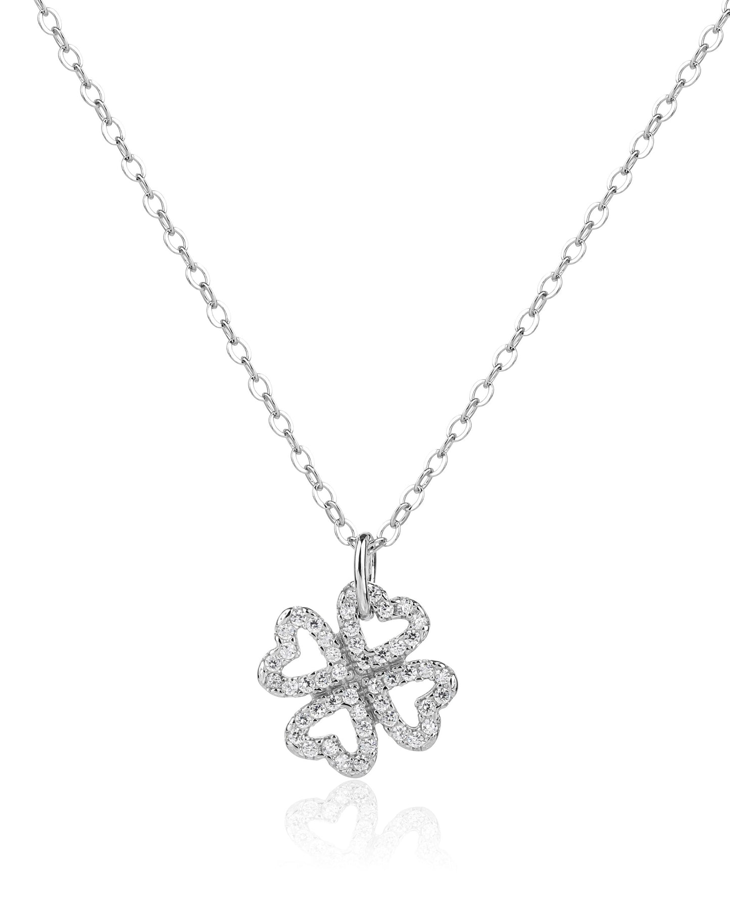 שרשרת מזל – תלתן לבבות | כסף 925 - JUL Jewelry